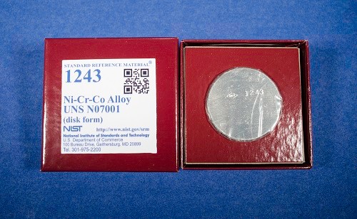 SRM 1243  Ni-Cr-Co合金UNS N 07001(盤形)標(biāo)準(zhǔn)品