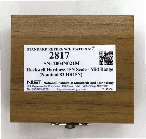 SRM 2817  洛氏硬度15N刻度-中間范圍(標(biāo)稱(chēng)83 HR15N)