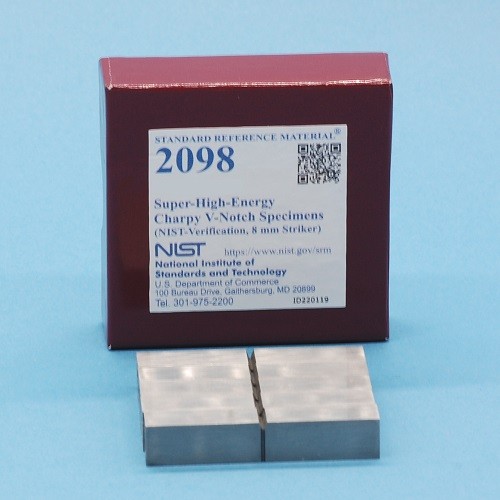SRM 2098  超高能量Charpy V-缺口樣本(NIST-驗(yàn)證，8毫米射手)