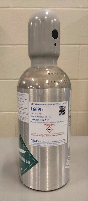 SRM 1669b 空氣中的丙烷(公稱含量為500毫微升/摩爾)