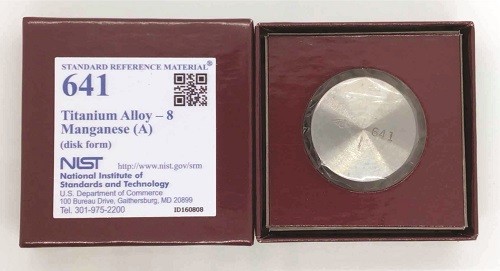 SRM 641  光譜鈦鈦基標準鈦合金，8 Mn(A)標準品